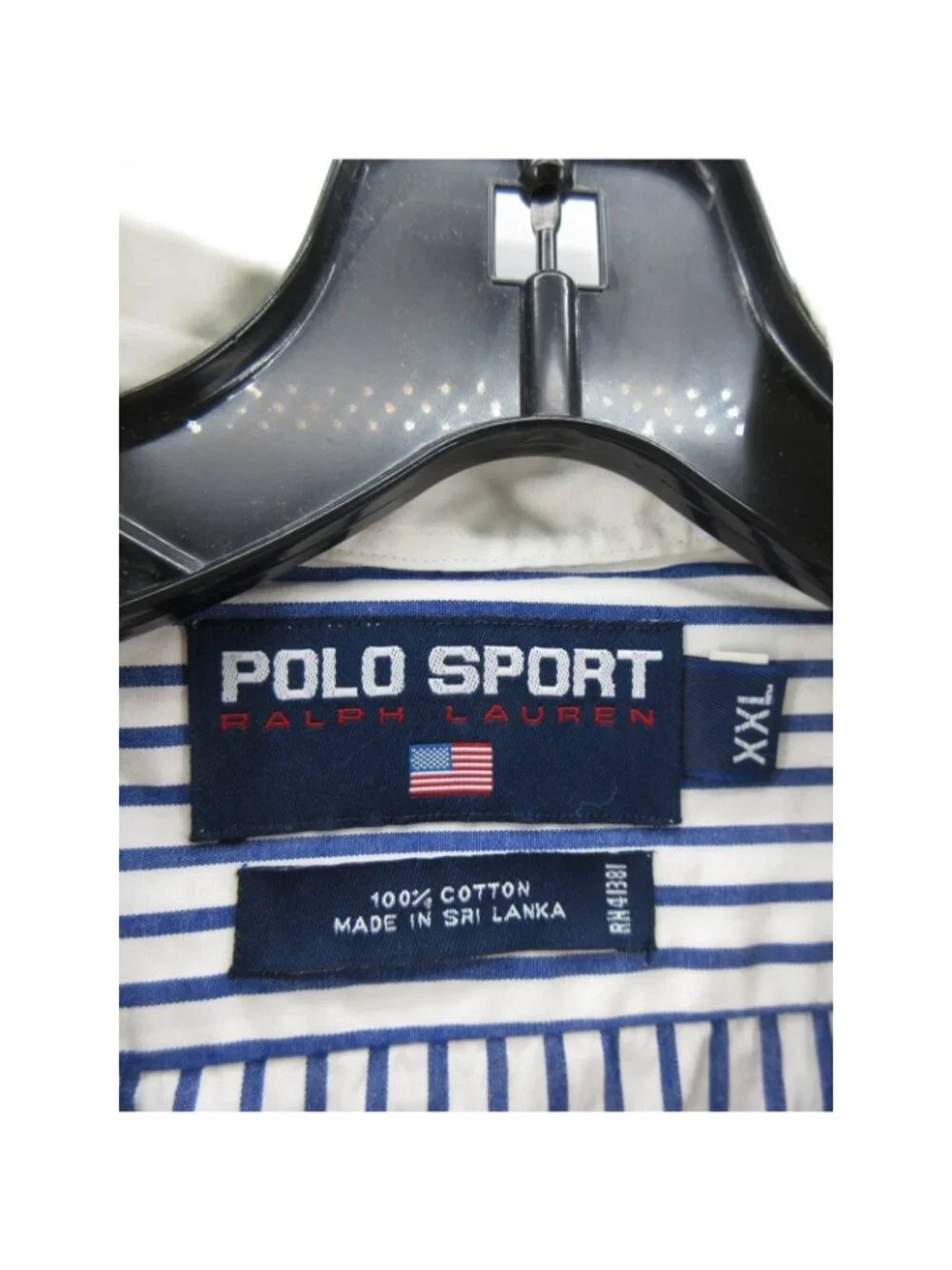 VINTAGE Polo Ralph Lauren Sport Shirt XXL Popover Striped Preppy 90s *
